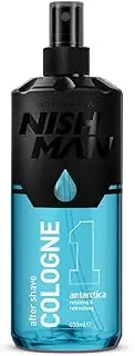 Nish Man After Shave Cologne Antarctica 01 – Nishman Relaxing Refreshing Aftershaving Spray Lotion Kolonya for Men – Contains grapefruit mandarin jasmine orchid and amber woods 400ml (Antarctica)