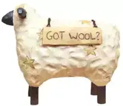 New Primitive Standing STAR SHEEP SHELF SITTER Figure Cream Black 2"