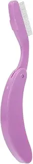 Baluue Sturdy Stainless Steel Eyebrow Comb Folding Lash Separator Tool Curved Brush for Eyelashes Travel-friendly Beauty Tool for Men Women