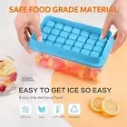 Ice Cube Tray with Lid and Bin, 56 Pcs Ice Cube Trays for Freezer