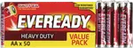 Eveready Heavy Duty AA Batteries 50 Pack