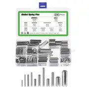 230Pcs Roll Pin Assortment Set 304 Stainless Steel Slotted Spring Pins, Silver