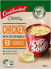 [Continental] Cup-A-Soup | Chicken With Lots Of Noodles, 2 pack, 60g