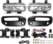 BTRWEDOW Car Fog Lamps Compatible for Dodge Ram 1500 2019 2020 2021 2022 2023 2024 Front Bumper Headlights Daytime Running Lights DRL