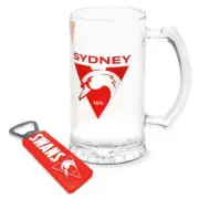 Sydney Swans AFL Stein and Bottle Opener Pack Mother's Day Sale
