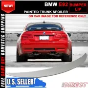 07-13 BMW E92 Coupe High Kick Trunk Spoiler Wing Painted Alpine White III #300