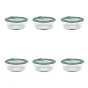 6PK Ecology Store Round Glass Food Container 400ml - Eucalyptus
