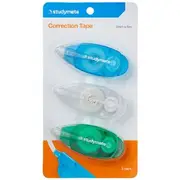 Studymate Correction Tape 5mm x 6m 3 Pack