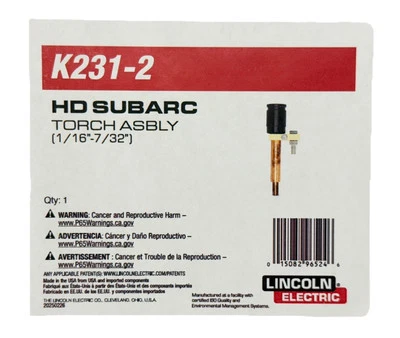 Lincoln Electric K231-2 HD Submerged Arc Contact Nozzle Torch Assembly. 1200A
