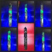 UV Fluorescent Natural Volcano Agate Tower Point Obelisk Quartz Crystal 1+LB