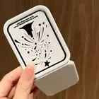 Cartoon Fireworks Pattern Flip-Top Folding Makeup Mirror Portable Pocket Mir _we