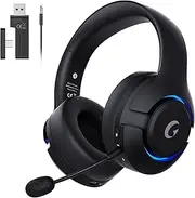 Wireless Gaming Headset for PS5, PS4, Elden Ring, PC, Mac, Switch, Bluetooth 5.3 Gaming Headphones with Noise Canceling Microphone, 45H Battery, RGB Light, Black