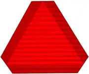 Slow Moving Vehicle Triangle Sign Slow Sign Warning Triangle Reflector for Low Speed Vehicle Agricultural Machinery, Red