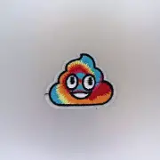 Rainbow Poop Patch — Iron On Badge Embroidered Motif — Cute Fun Fashion
