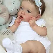 Reborn Baby Dolls, 20 inch Realistic Advanced Painted Newborn Baby Girl Doll, Lifelike Weighted Silicone Reborn Doll Gift Set for Kids 3+ & Doll Collectors