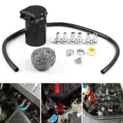 Black Universal Car Oil Catch Can Kit Breather Baffled Aluminum Reservoir Tank (for: Honda Civic)