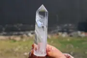 250g Natural Clear Quartz Obelisk Quartz Crystal Point Wand Tower Healing