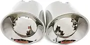 Slip-On Exhaust Tips Tail Throat Muffler Decorative End Tip Auto Parts Compatible For BMW F-Chassis M235I M240I 335I 340i & 435 440I(Silver 2pcs)