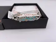 NEW Alex and Ani GOOD VIBES Inline Charm Bangle Bracelet Silver NWT & BOX