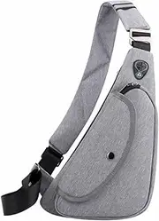 [ROMISBABA] Men's Fashion Chest Bag Adjustable Sling Bag for Hiking Travel Backpack Zip Pockets Lightweight Polyester