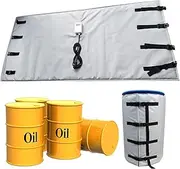 4000W 275 Gallon IBC Tank Heater Blanket Full Cover,Adjustable Temp 0~150℃, 55 Gallon Oil Drum Thermal Blanket 2300W,Drum Pail Heaters,Grey-55Gal/200L