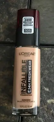 L'Oreal Paris Infallible 24 Hour Fresh Wear Foundation 505 Toffee￼