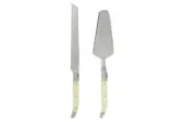 French Home Laguiole Faux Ivory Conoisseur Cake Slicer and Server Set