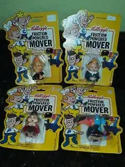 Set of 4 1984 Kellogg's Friction Powered Mover Toy Advertising Figures SEALED