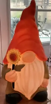NEW 2024 Cracker Barrel 24" Autumn/Fall Harvest Gnome & Sunflower Blow Mold