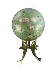 BUTW Genuine Ruby in Fuschite 6.8" Sphere w/ dolphin Stand 3810K ab