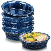 Ceramic Pie Pan for Baking - 5.5 inch Small Pie Plates Deep Dish Round Pot Ca...