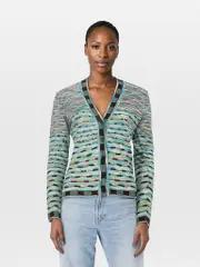 Abstract Pattern Knit Cardigan