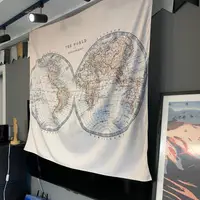 在飛比找樂天市場購物網優惠-北歐風格世界地圖掛毯掛布裝飾布wall hanging背景布