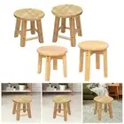 Wood Stool Solid Wood Stool Round Wooden Stool for Doorway Bedroom Playroom
