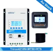 Epever MPPT Solar Charge Controller 40A+RTS+MT50 12V/24V Solar Panel Max PV 100V
