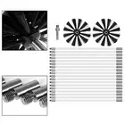 Nylon Chimney Sweep Kit 21 Pcs Includes Rods and Brushes for Fireplace Care