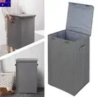 Large Laundry Basket Washing Clothes Storage Folding Basket Bin Hamper 100L BOX.