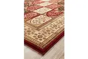 Traditional Panel Pattern Rug Burgundy