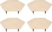 Stepping Stones for Garden Yard, 4PCS Sensory Stepping Stones with 24PCS Ground Stakes Weather Resistant Decorative Stone Light up Stepping Stones for Lawn Pathway Walk Way (Zeshoekig)