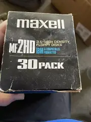 NEW MAXELL Floppy Diskettes 3.5" 1.44MB MF 2HD PC Formatted 30 Pack