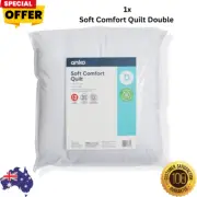 High Warmth Soft Comfort Quilt Double Bed White Calming Warm Sleep Winter