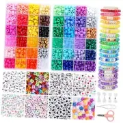 1900pcs,48 Colors, Pony Beads Bracelet Making Kit, Rainbow Kandi 48 colors