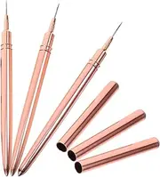 LRXIYODE 3Pcs Nail Art Liner Pen Thin Nail Art Brushes for Precise Drawing Material for Home Use Nail Salons Manicure Liner Brush Kit