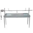Large Extendable Spit Roaster Rotisserie Charcoal BBQ Grill - 30-120kg Motor