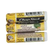 ChapStick Aloha Coconut Lip Balm, 0.15 ounce, Lot of 3 Tubes, Sealed