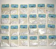 Vintage Sequins Lot of 24 Packages White 10mm Fibre-Craft 959 Sparkle Crafting