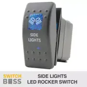 Rocker Switch SIDE LIGHTS - Blue - LED 4x4 Boat Caravan Marine 12v