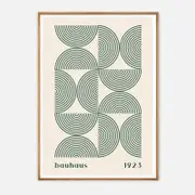 Galrie Bauhaus 1923 Art Print - Stunning Geometric Artwork for Modern Decor, Wood Frame, A4 21 x 30cm (8 x 12inch)