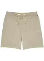 Boss Logo-embroidered Stretch-cotton Shorts - Beige - M M
