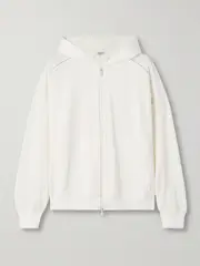 [Brunello Cucinelli] Brunello Cucinelli - Cotton-blend Jersey Hoodie - Off-white - small small Off-white